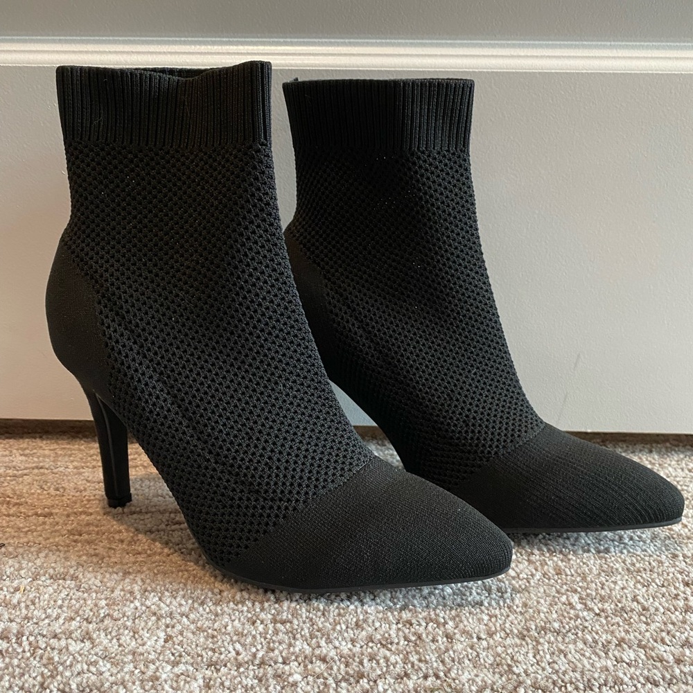 MIA Black Heeled Ankle Boots